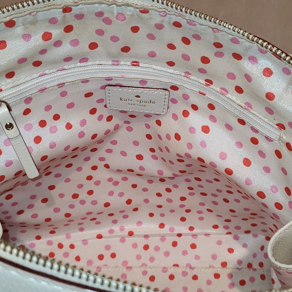 KATE SPADE CREAM LEATHER SHOULDER BAG - Picture 5 of 8